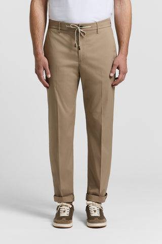 Pantalone jogger in popeline di misto cotone