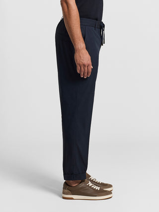 Pantalone jogger in popeline di misto cotone