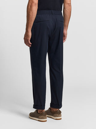 Cotton-blend poplin jogger trousers