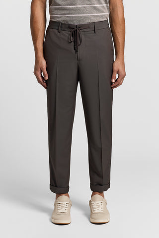 Pantalone jogger in leggera tela di lana