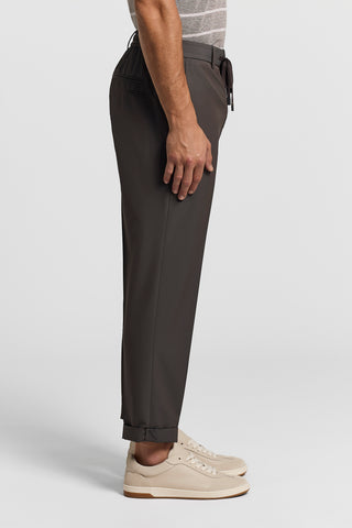 Pantalone jogger in leggera tela di lana