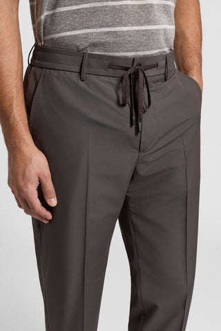 Pantalone jogger in leggera tela di lana