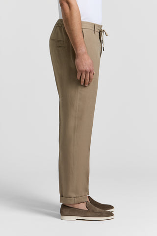 Pantalone jogger in puro lino