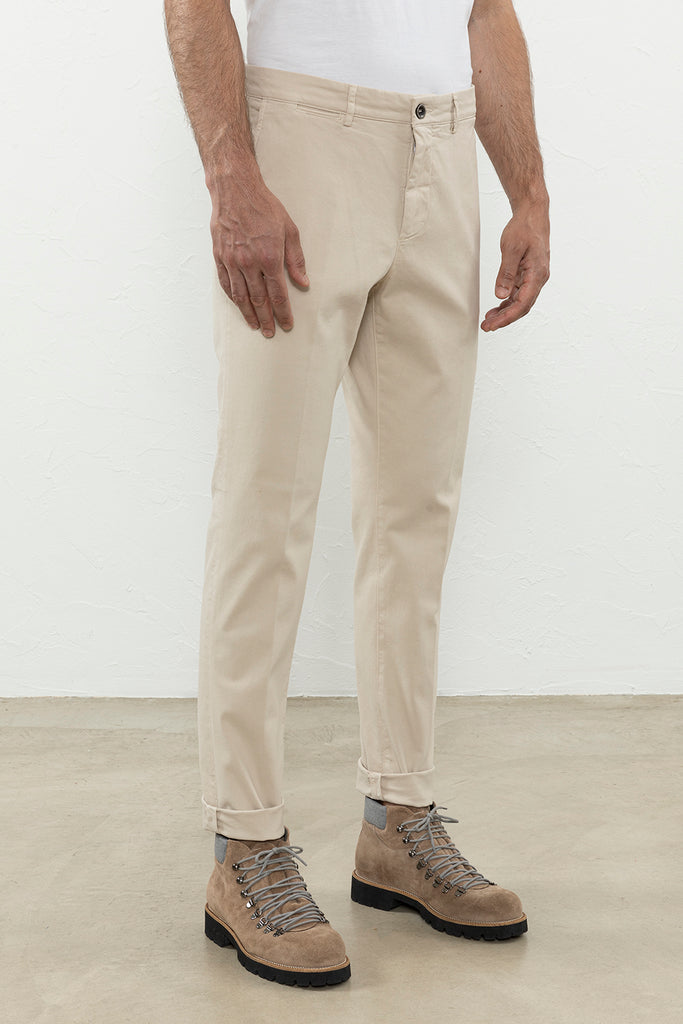 Garment-dyed cotton chino trousers  