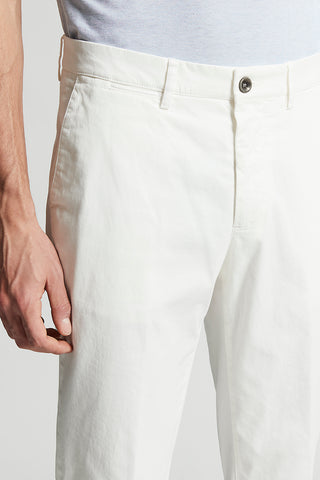 Stretch cotton gabardine chino trousers