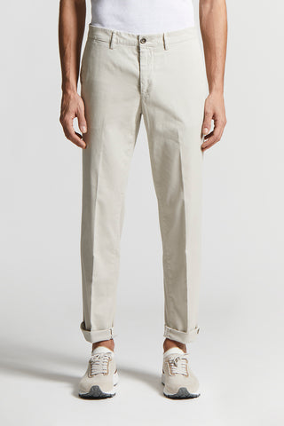 Stretch cotton gabardine chino trousers