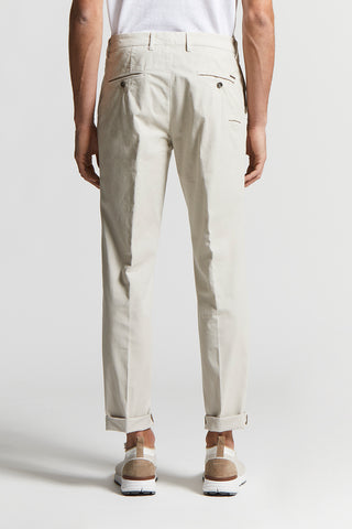 Stretch cotton gabardine chino trousers