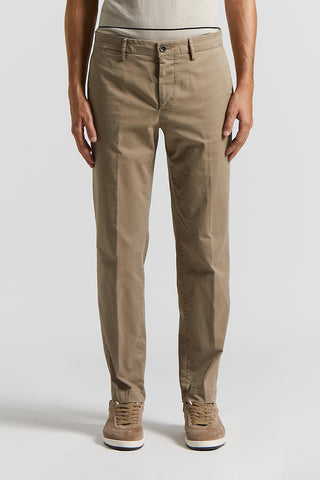 Stretch cotton gabardine chino trousers