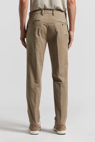 Stretch cotton gabardine chino trousers