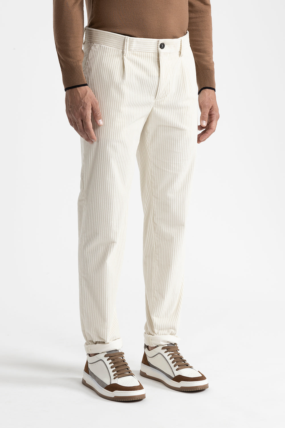 Peserico Pantalone chino in velluto a costa francese