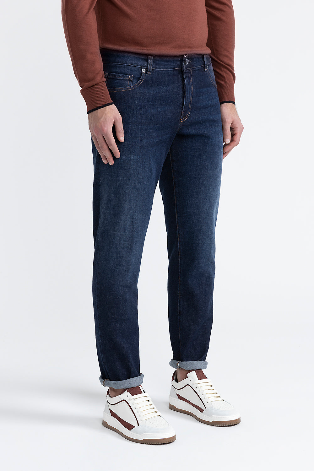 Peserico Denim in cotone stretch indaco