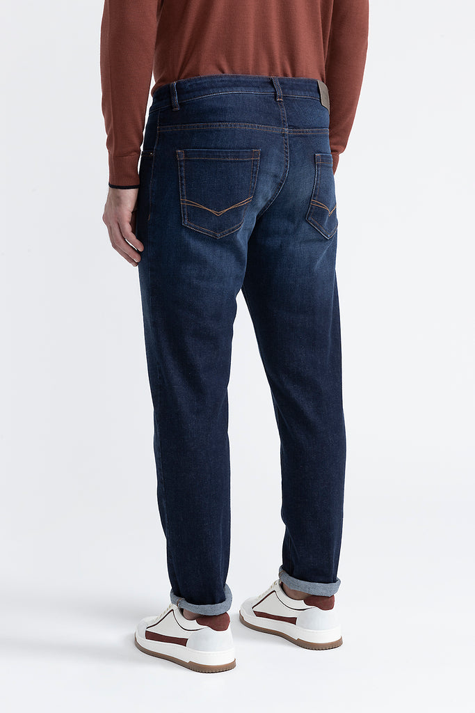 Indigo stretch cotton jeans  