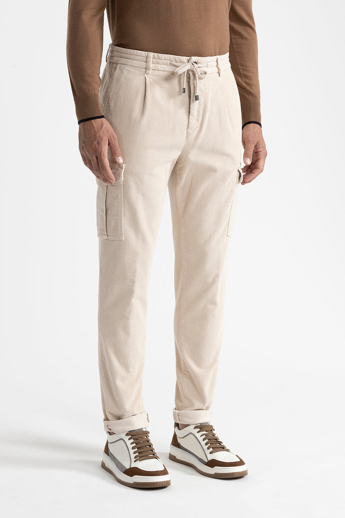 Corduroy joggers with pockets  