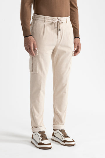 Corduroy joggers with pockets  