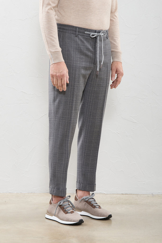 Pure wool jogger trousers  