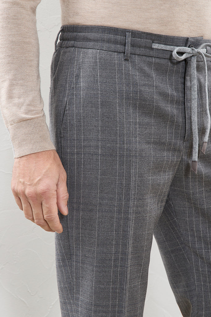 Pure wool jogger trousers  