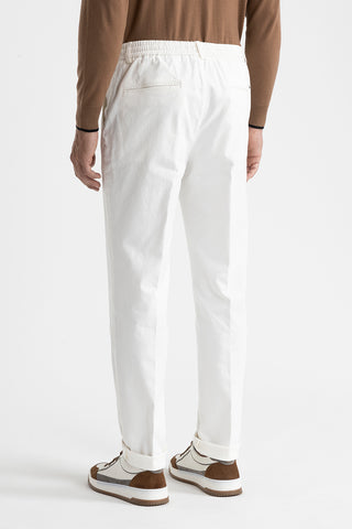 Cotton, tencel and silk joggers  