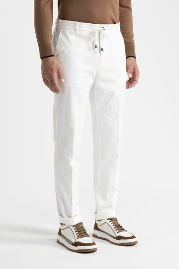 Cotton, tencel and silk joggers  