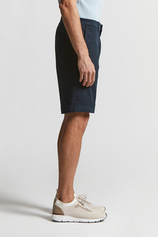 Stretch cotton gabardine Bermuda shorts