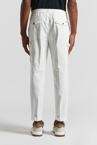 Stretch cotton gabardine chino trousers