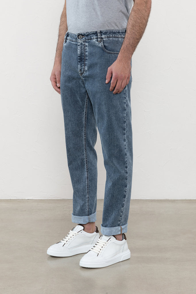 Soft cotton 5-pocket jeans  