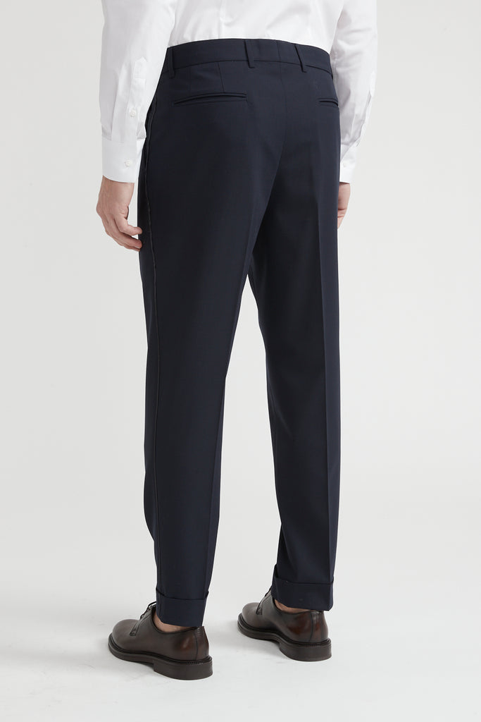 Wool and silk satin classic trousers  