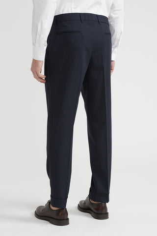 Wool and silk satin classic trousers  