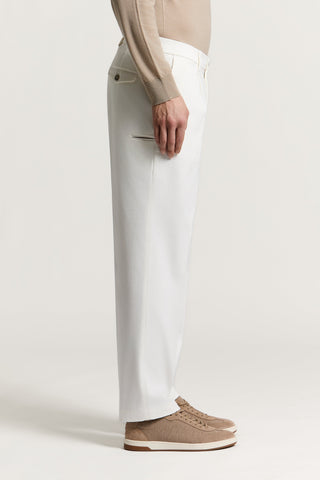 Pantalone largo in twill di cotone