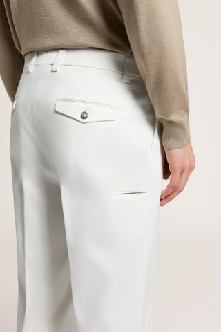 Pantalone largo in twill di cotone