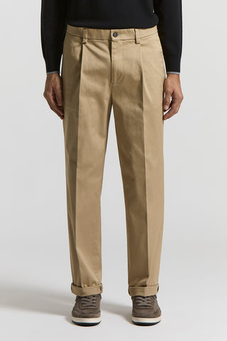 Heavy cotton stretch twill trousers