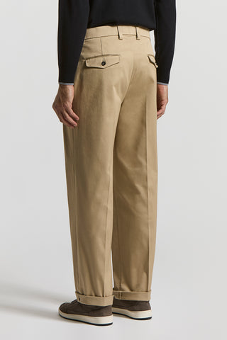 Heavy cotton stretch twill trousers