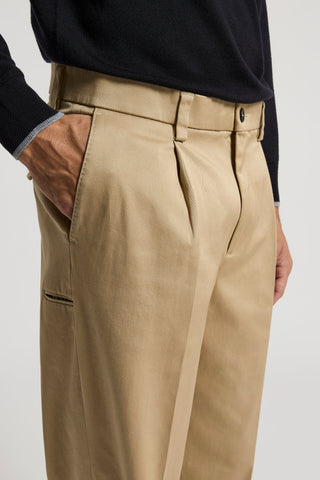 Heavy cotton stretch twill trousers