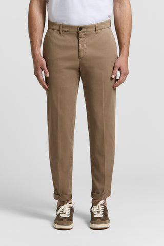 Pantalone chino in gabardina di puro cotone