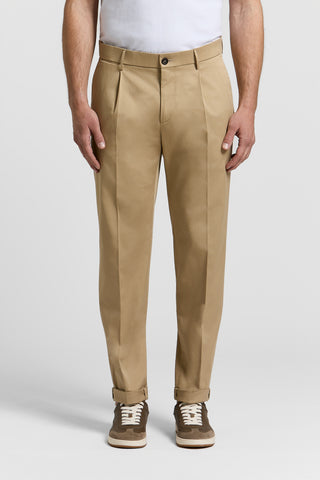 Pantalone chino in gabardina di puro cotone