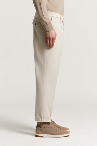 Pantalone chino in gabardina di cotone