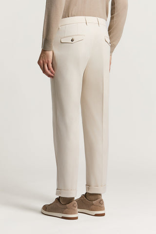 Pantalone chino in gabardina di cotone