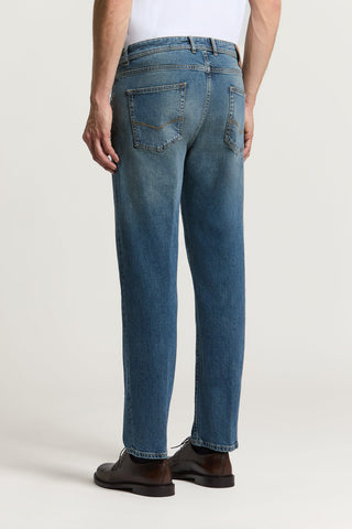 Denim in twill di cotone