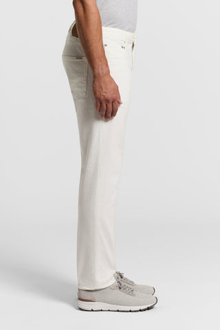 Slim fit cotton drill jeans