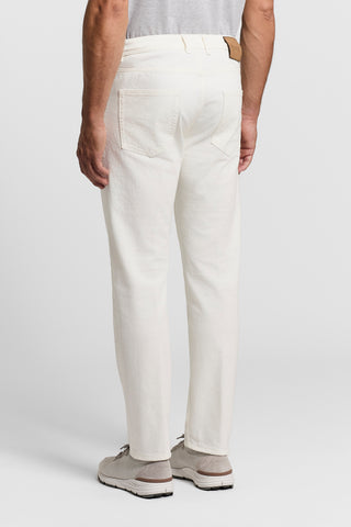 Slim fit cotton drill jeans