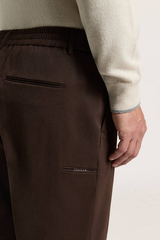 Pantalone jogger in gabardina di cotone