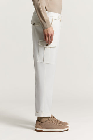 Pantalone chino in gabardina di cotone