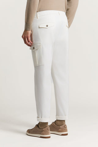 Pantalone chino in gabardina di cotone
