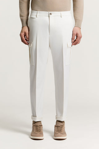 Pantalone chino in gabardina di cotone