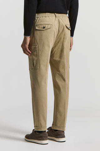 Cotton gabardine cargo chinos