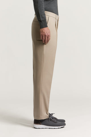 Pantalone in gabardina di lana e cotone