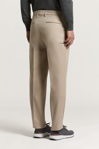 Pantalone in gabardina di lana e cotone