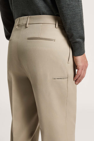 Pantalone in gabardina di lana e cotone