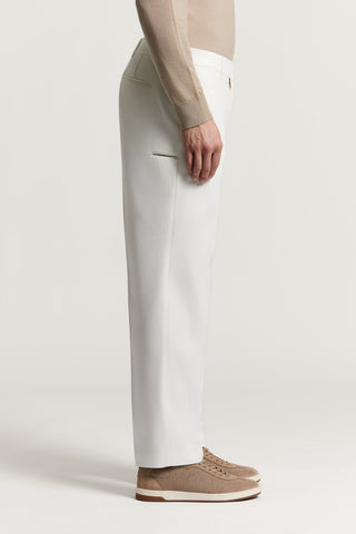 Pantalone chino in gabardina di cotone
