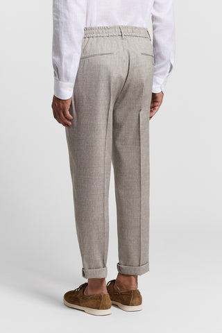 Linen wool jogger trousers
