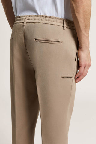 Pantalone jogger in gabardina di cotone